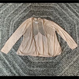 Cream Mesh Cardigan